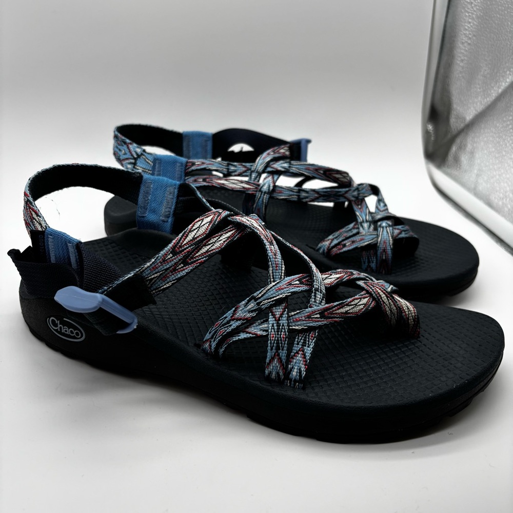 Chaco Women's Black Sandals with Multicolor Patterned Straps